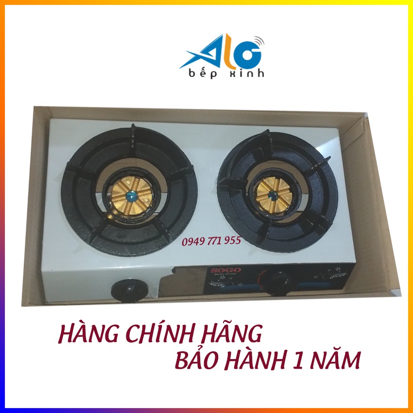 BẾP GAS 2 LÒ CÔNG NGHIỆP KHÈ SOGO GT-208S2 - lửa xanh, mạnh - Alo Bếp xinh