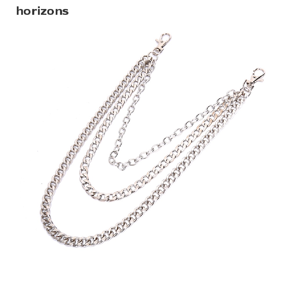 [horizons] Móc Khóa Dây Xích 3 Lớp Bằng Thép Không Gỉ Cho Thắt Lưng (h)