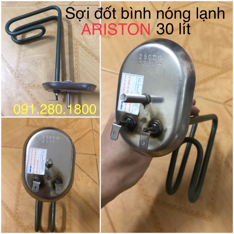 Sợi đốt bình nóng lạnh Ariston 30 lít loại tốt đế bầu dục