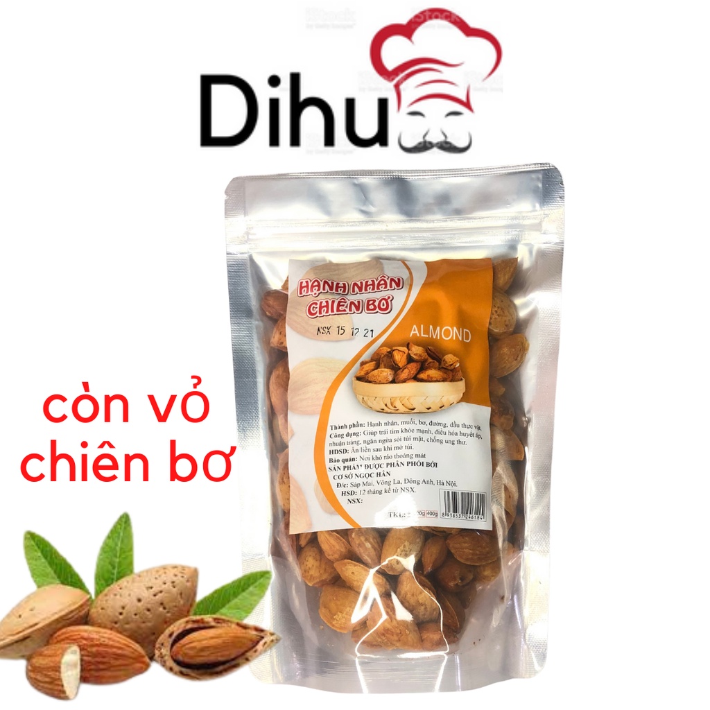 Hạnh nhân sấy nguyên vị, rang bở mỹ thơm ngon giàu dưỡng chất dihu Food