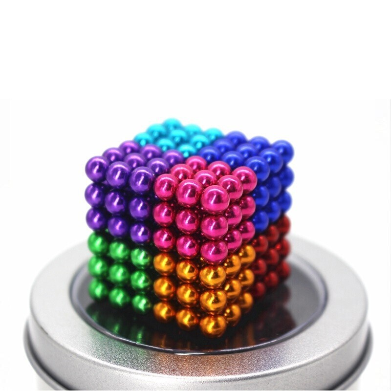 Bộ Xếp Hình Nam Châm Siêu Phẩm Rainbow BuckyBalls 8 màu 216 viên 5mm Chơi Là Mê [ FULLBOX Video Sản Phẩm ]