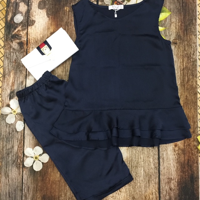 Combo bộ lụa, áo 2 dây