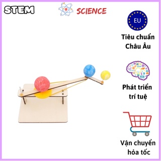 [Đồ chơi khoa học] Mô hình nhật thực-nguyệt thực gỗ lắp ráp