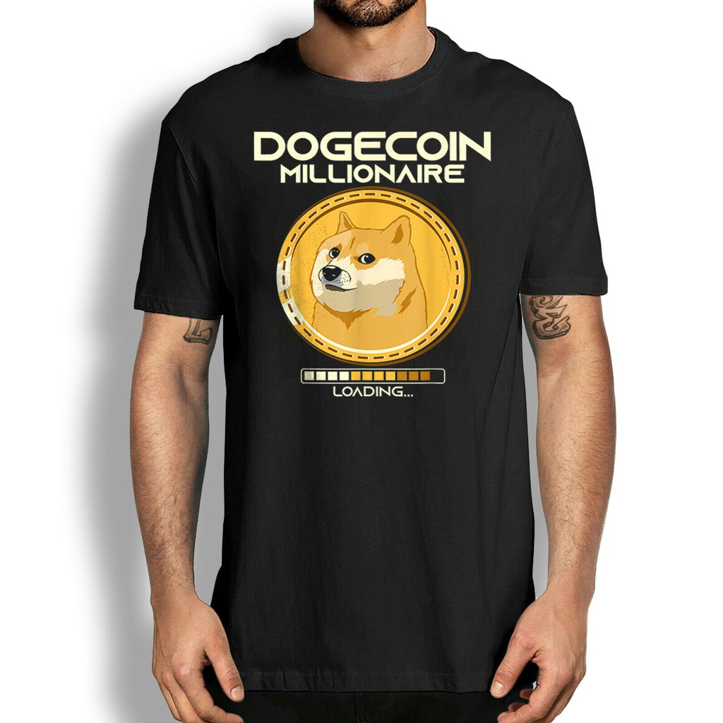 Ngộ nghĩnh Crypto Traders Tee Dogecoin Millionaire Đang tải lên mặt trăng Áo thun Doge