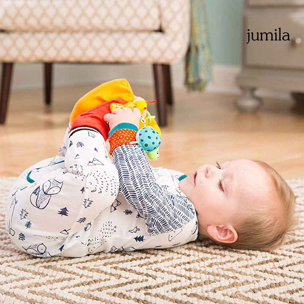 Đồ Chơi Nhồi Bông Lục Lạc Đeo Cổ Tay Và Chân Thoải Mái Cho Bé Sơ Sinh 0-12 Tháng Tuổi