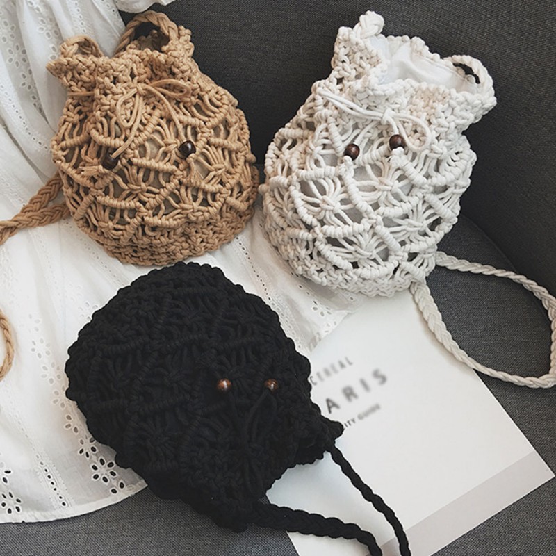 Túi đeo chéo đan mây phong cách cổ điển thanh lịch dành cho nữ