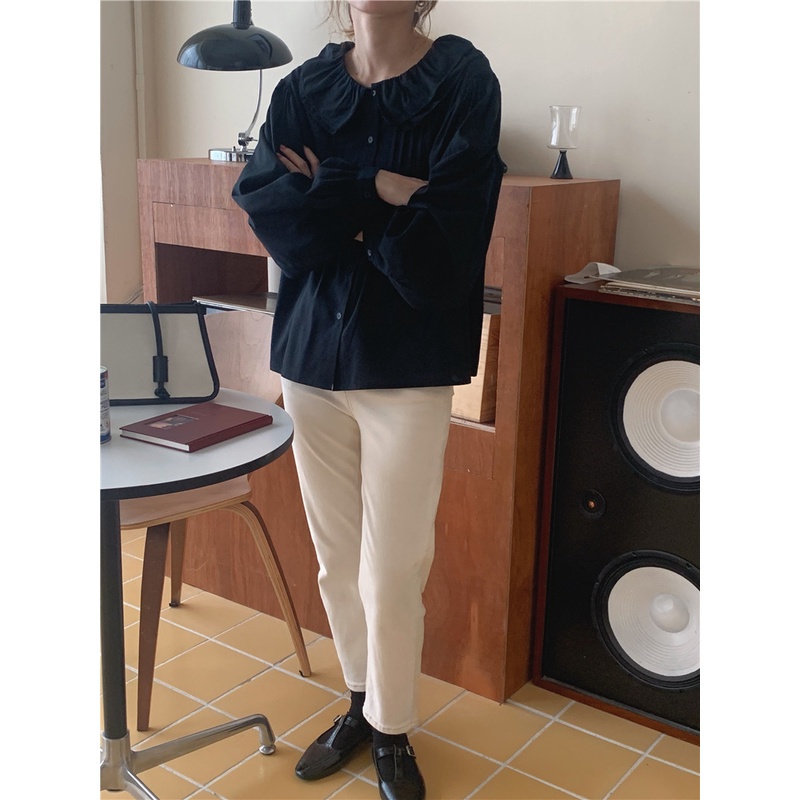 Áo Sơ Mi Nữ Tay Dài Cổ Bẻ Cài Khuy Ngọt Ngào 45913