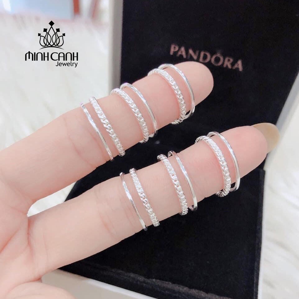 Nhẫn Bạc Xích Kép Hở Minh Canh Jewelry