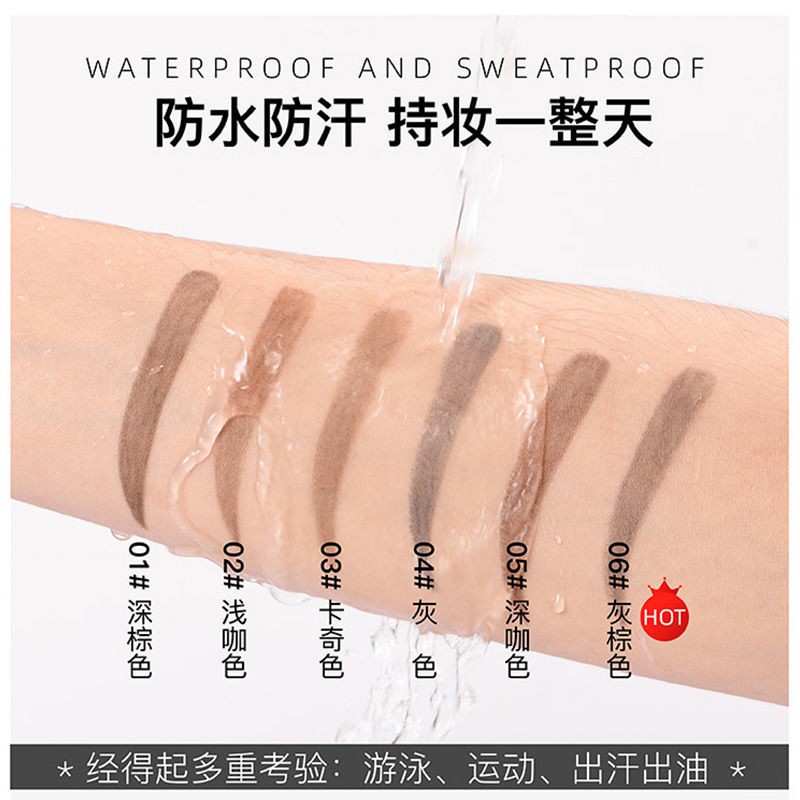 (hàng Mới Về) Chì Kẻ Lông Mày Hai Đầu Chống Thấm Nước Kèm Cọ Tiện Lợi | BigBuy360 - bigbuy360.vn