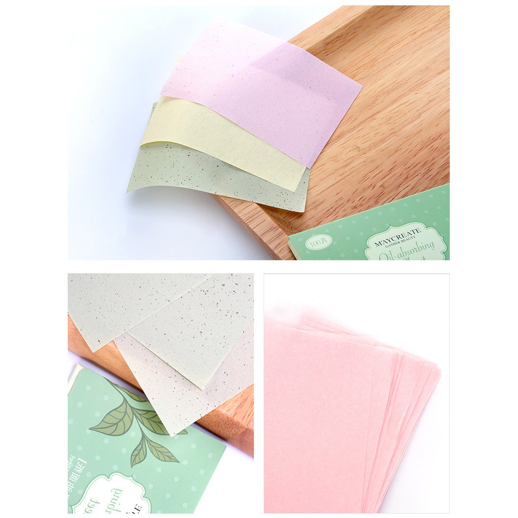 Giấy thấm dầu maycreat 100 tờ thấm bà nhờn mồ hôi hiệu quả