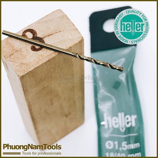 Mũi khoan inox HELLER - siêu nhỏ 1mm hoặc 1.5mm - Siêu cứng , siêu bền – Made in Germany