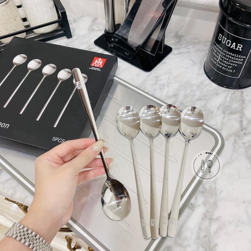 Bộ Thìa Inox Cao Cấp ZWilling Set 5 Chiếc Đóng Hộp Xịn Xò