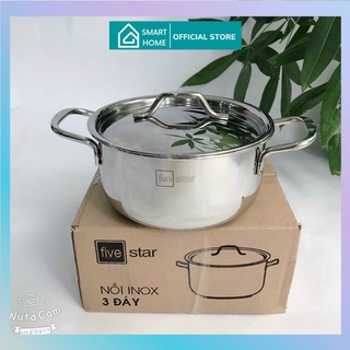 [HÀNG CHÍNH HÃNG]Nồi 3 đáy sandwich inox 430 FiveStar Standard bếp từ ( 16cm / 18cm / 20cm / 24cm )
