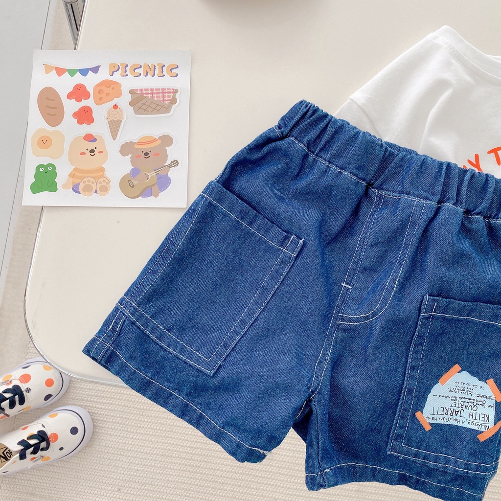 Quần đùi jean quần short jean bé trai , bé gái từ 7kg- 22kg QK24