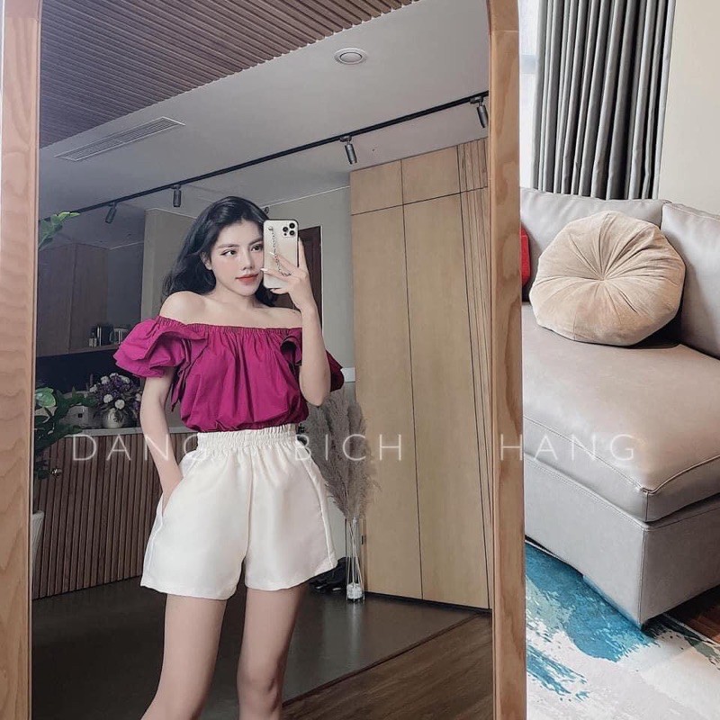 [Hàng Đẹp] Set Trễ Vai Hồng Mix Quần Be, Bộ Nữ Trễ Vai Siêu Xinh Có Ảnh Thật Kèm Video | BigBuy360 - bigbuy360.vn