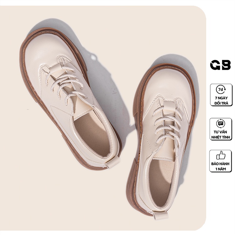 [Mã WABRMH99 giảm 12% đơn 99K]Giày Oxford Nữ Cổ Thấp Da Bóng Đế Cao 3 cm giayBOM B1630