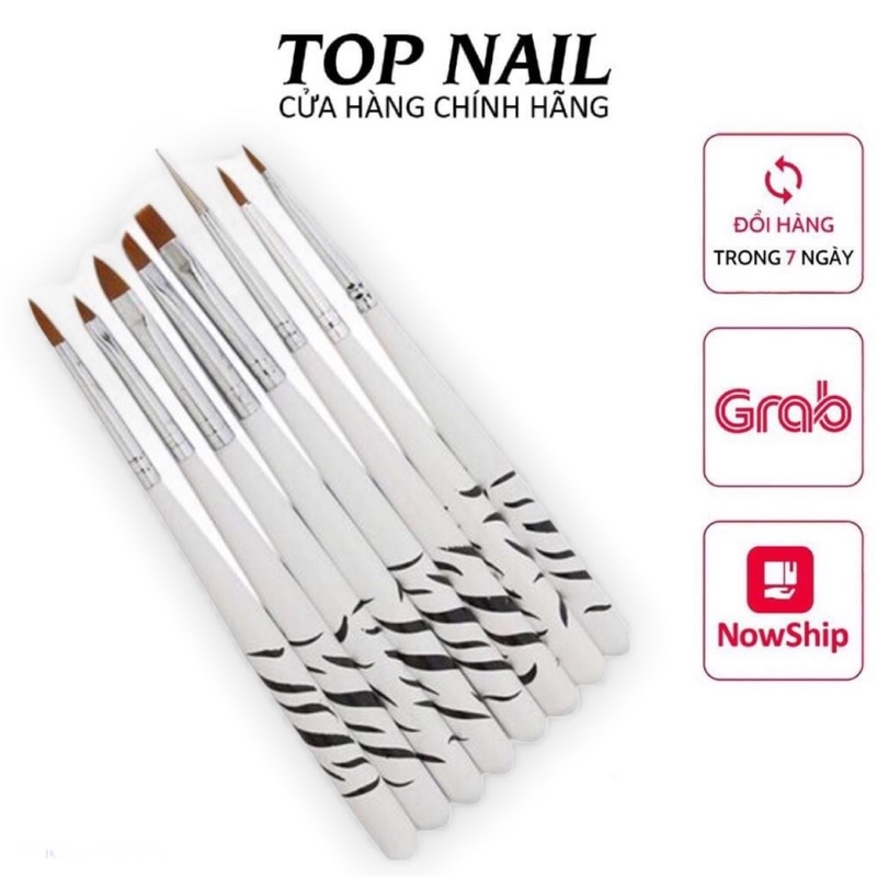 Set cọ vằn 8 cây làm móng,nail