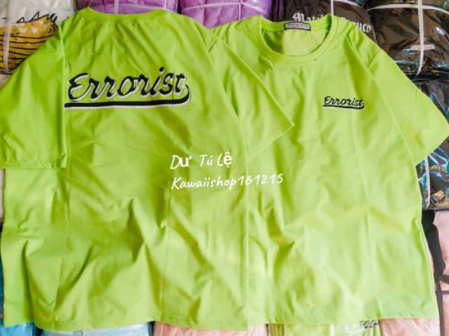 [Mã WASKT410K giảm 10K đơn 50K] Áo thun nữ tay lỡ erroist xanh neon unisex size m,l oversize 45kg - 70kg DTL | BigBuy360 - bigbuy360.vn