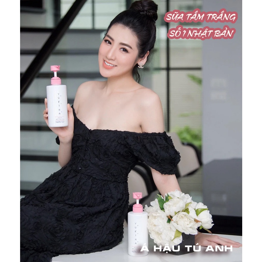 Sữa tắm trắng da YUKINA Nhật Bản thiên nhiên dưỡng ẩm  phục hồi thơm toàn thân body wash 500ml