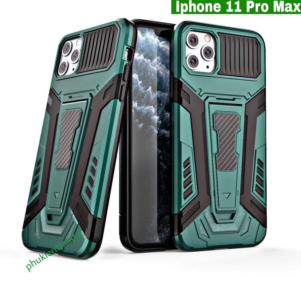 IPhone X / Xs / Xs Max / 11 Pro Max / 12 Pro Max ốp lưng Iron Man Pro chống sốc giá đỡ xem phim cao cấp