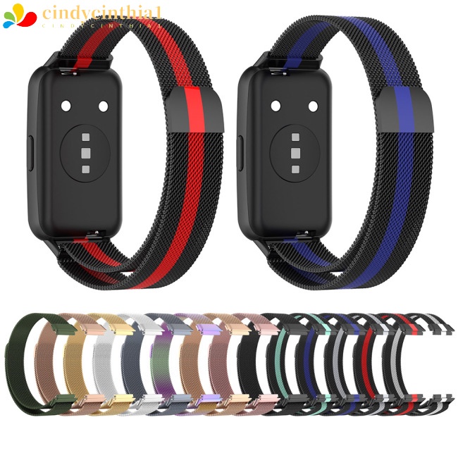 Dây Đeo Inox Milanaise Dạng Lưới Có Nam Châm Cho Đồng Hồ Thông Minh Huawei Band 7 21cm
