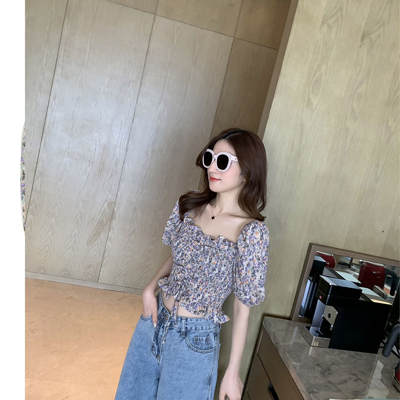 IELGY Áo Voan Tay Ngắn Thời Trang Dành Cho Nữ