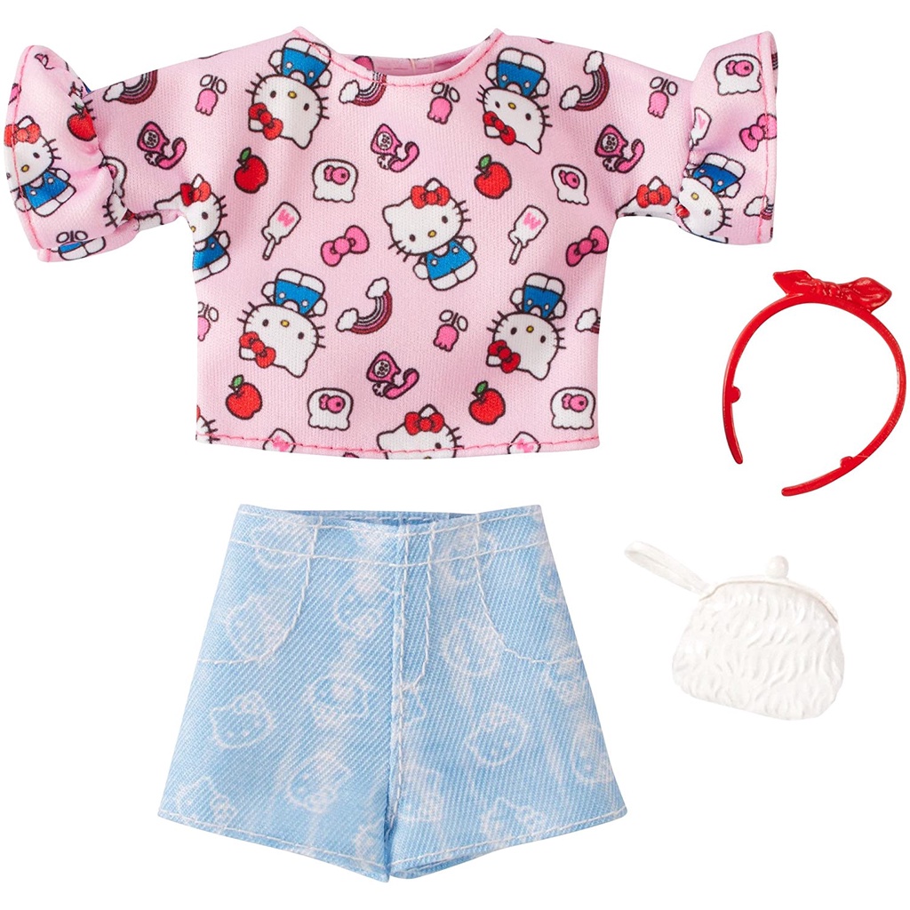 Thời Trang Búp Bê Barbie x Hello Kitty Fashion Complete Look Set Quần Áo Thời Trang Barbie