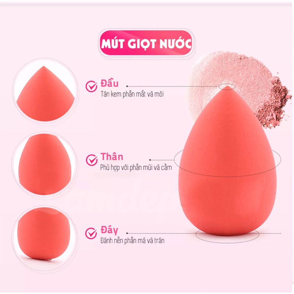 Mút trang điểm tán kem nền Acosmetics chất liệu siêu mềm mịn, dễ vệ sinh, 20g