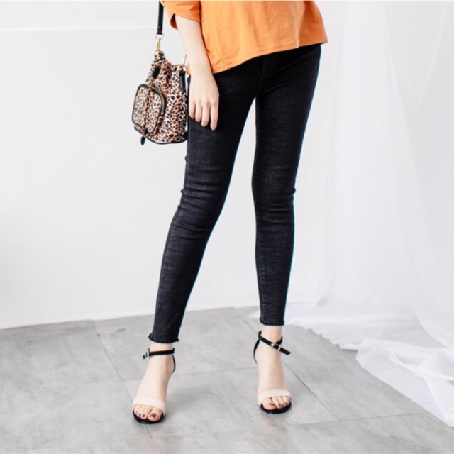 Quần bầu jean ôm chân co giãn - Quần bầu bò đáp bụng thời trang(40-83kg)