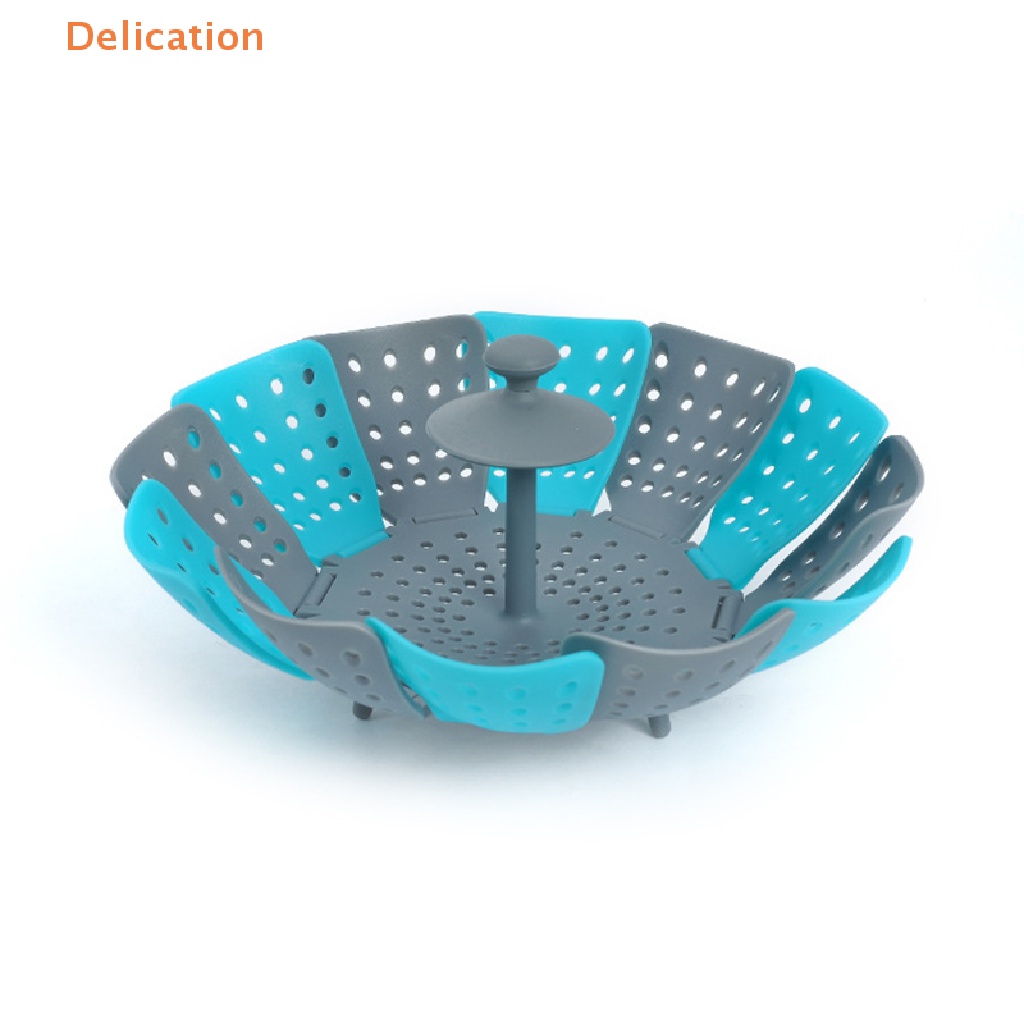Rổ Hấp Thức Ăn Bằng Silicone Có Thể Gấp Gọn Tiện Lợi
