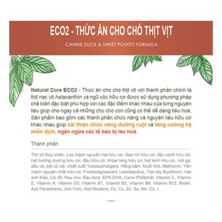 1kg Thức ăn cho chó vị vịt Natural Core