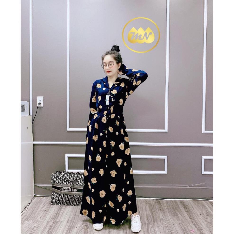 Áo chống nắng nữ toàn thân lanh nhung Nhật 3 lớp họa tiết hình dài kín chân - ao chong nang nu 3 lop !