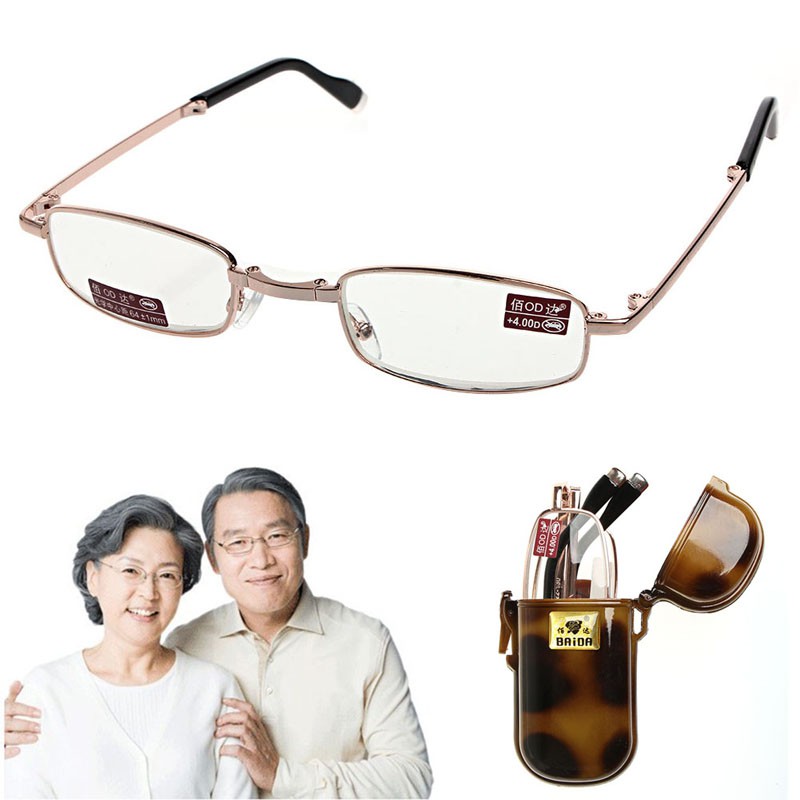 Hộp đựng kính và kính có thể gập lại được tiện dụng