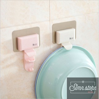 Móc nhựa dán tường treo Thau Chậu, khăn, móc dán tường treo đồ nhà bếp, phòng tắm. SD2_MtreoThau_2T