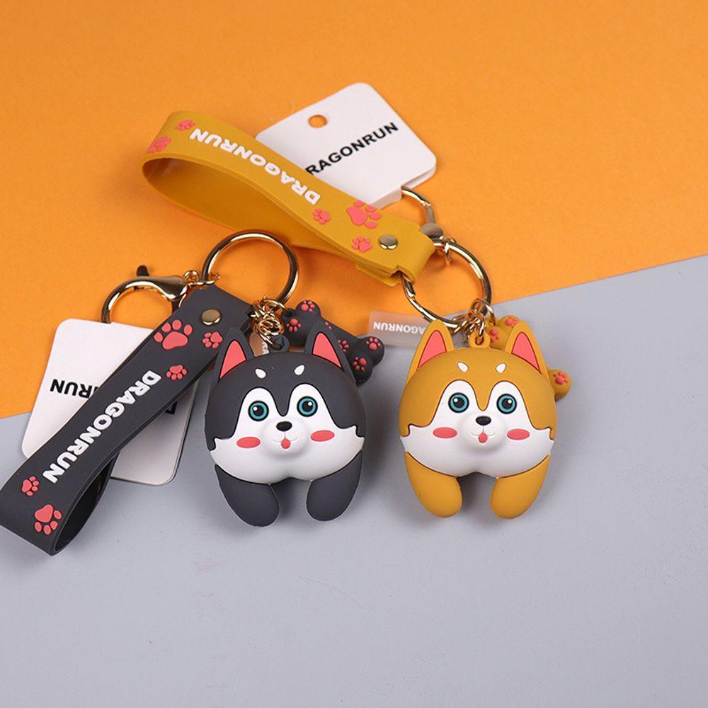 Móc Khóa Mông Chó Husky Hoạt Hình Dễ Thương