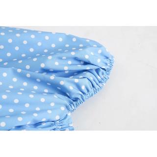 Đầm Nữ Chấm Bi Xếp Ly Thời Trang