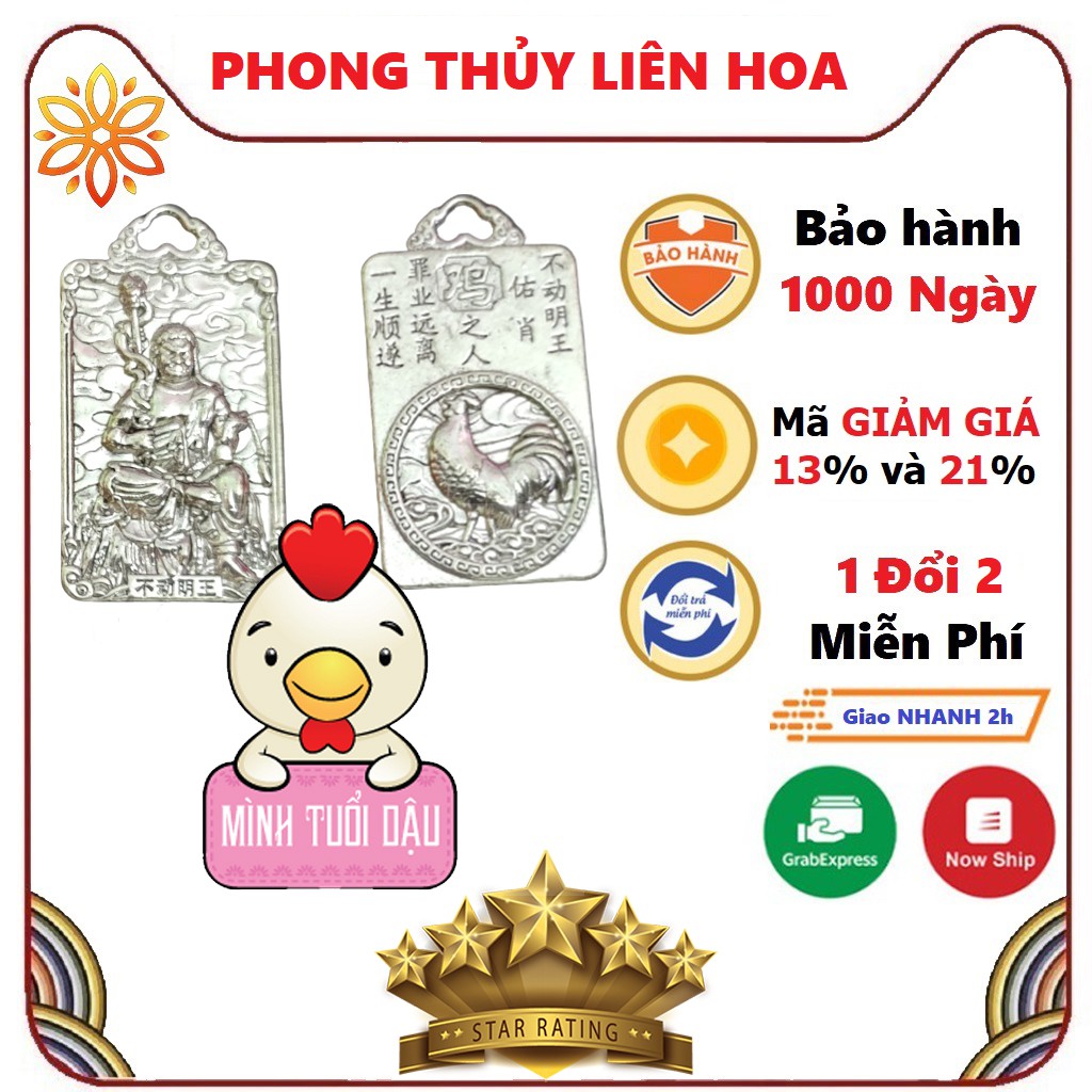 Kim Bài Phật Bản Mệnh tuổi DẬU - Bất Động Minh Vương - PHONG THỦY LIÊN HOA