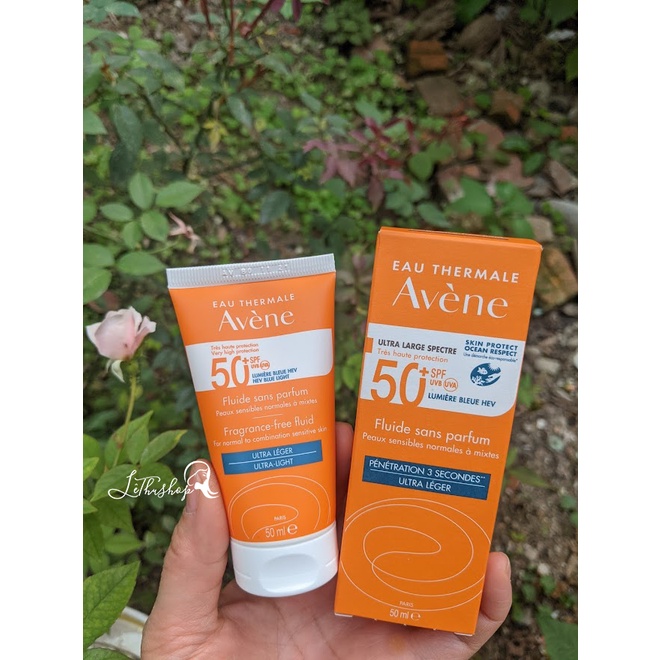 [Mẫu mới 2022] Kem chống nắng Avene fluid siêu thấm, siêu thoáng chống UBV,UVA- ánh sáng xanh
