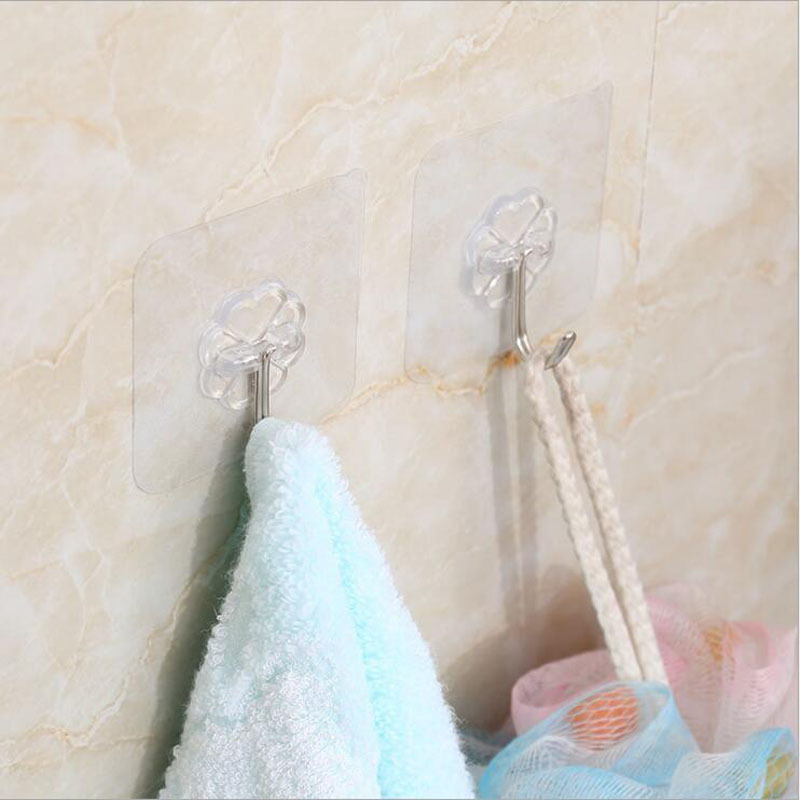 Hook viscose wall hanging coat hook free punching sticky hook seamless wall bathroom kitchen hook
