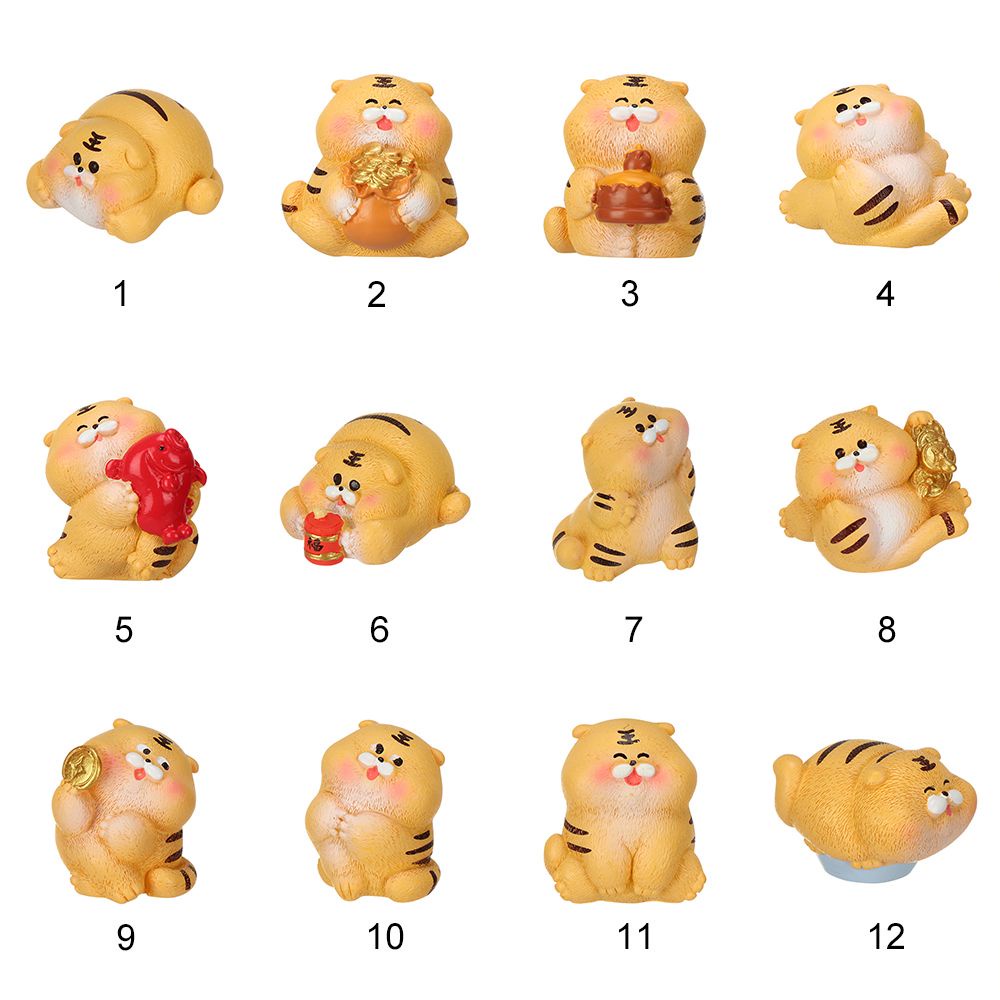 Đồ trang trí con hổ mini dễ thương trang trí vườn nhà