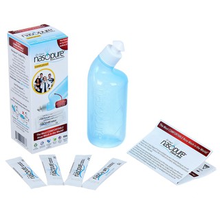 [NASOPURE-MỸ] Bộ bình rửa mũi + 4 gói muối hòa tan Nasopure USA 27032019