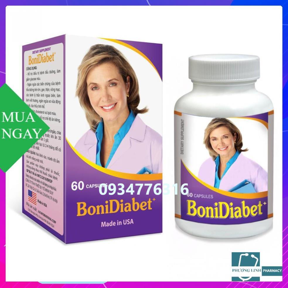 BoniDiabet - Hỗ trợ điều trị và ngừa biến chứng tiểu đường, giảm mỡ máu, giảm cholesterol.