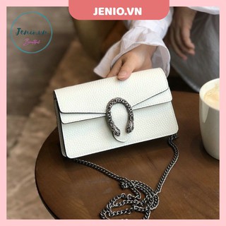 Túi xách mini túi đeo chéo đầu rồng màu trắng và màu đen