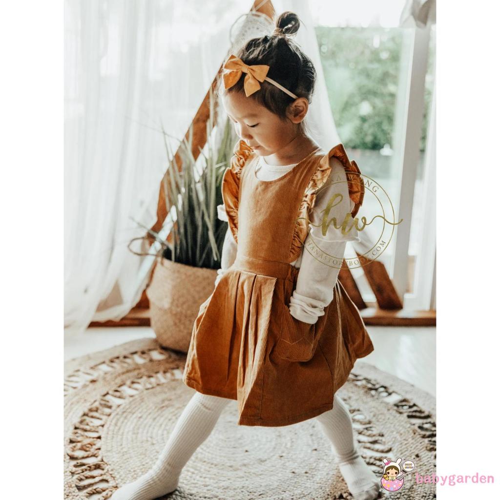 Đầm Nhung Chữ A Màu Trơn Cổ Thuyền Không Tay Phối Túi Thời Trang Cho Bé Gái 6 Tháng - 4 Tuổi