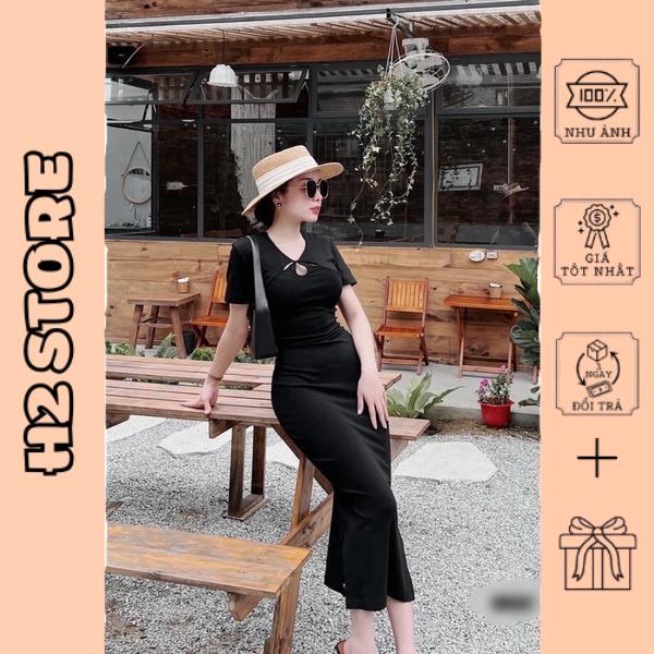 Váy zip body cut out ngực xoắn lưng hở lưng