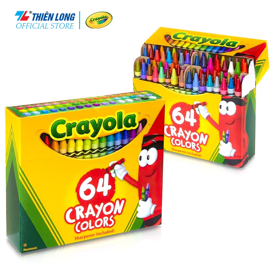 [Mã LIFEMALL153 giảm 15% đơn 99k] Bộ 64 sáp màu Crayola CRAYON 64 COLORS