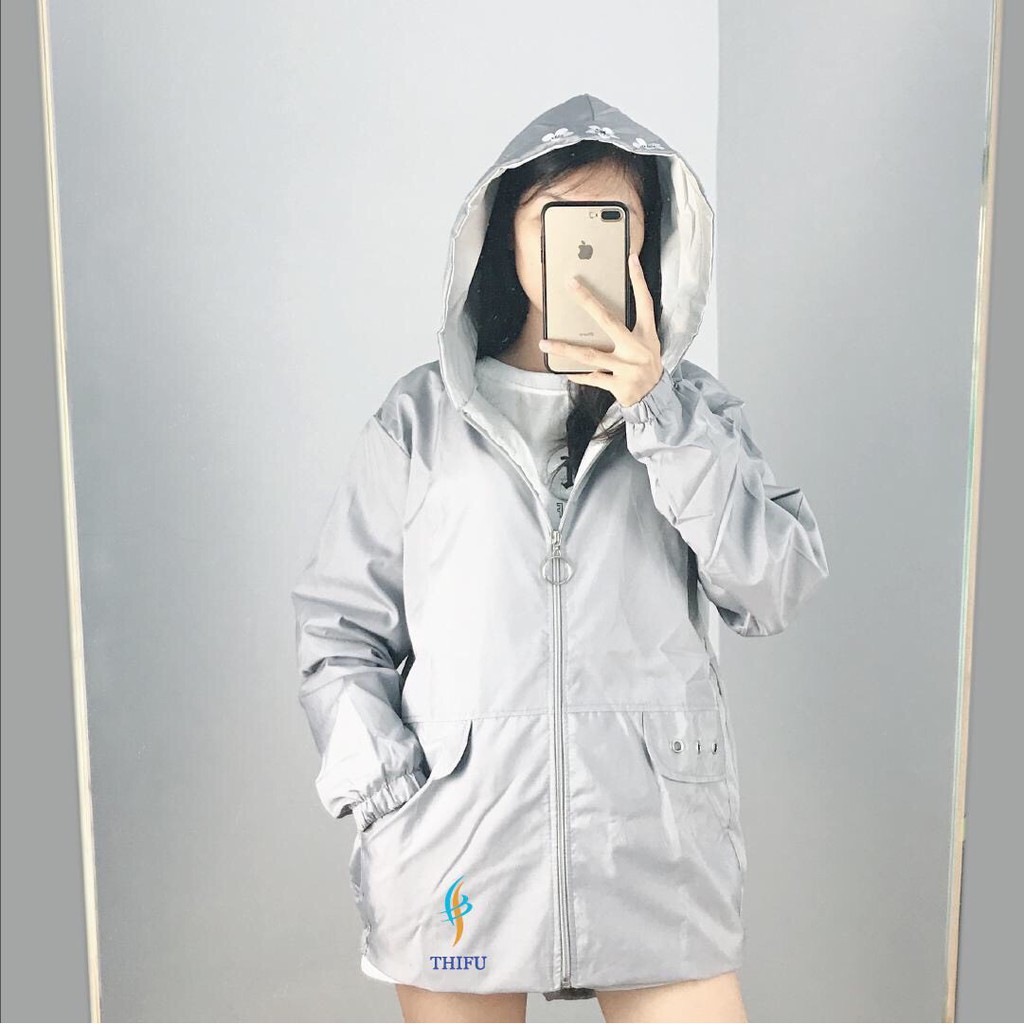 [Ảnh Thật]Áo Khoác Dù Nữ 2 Lớp 3 Bông Hoa Free Size 70kg AK18 | BigBuy360 - bigbuy360.vn