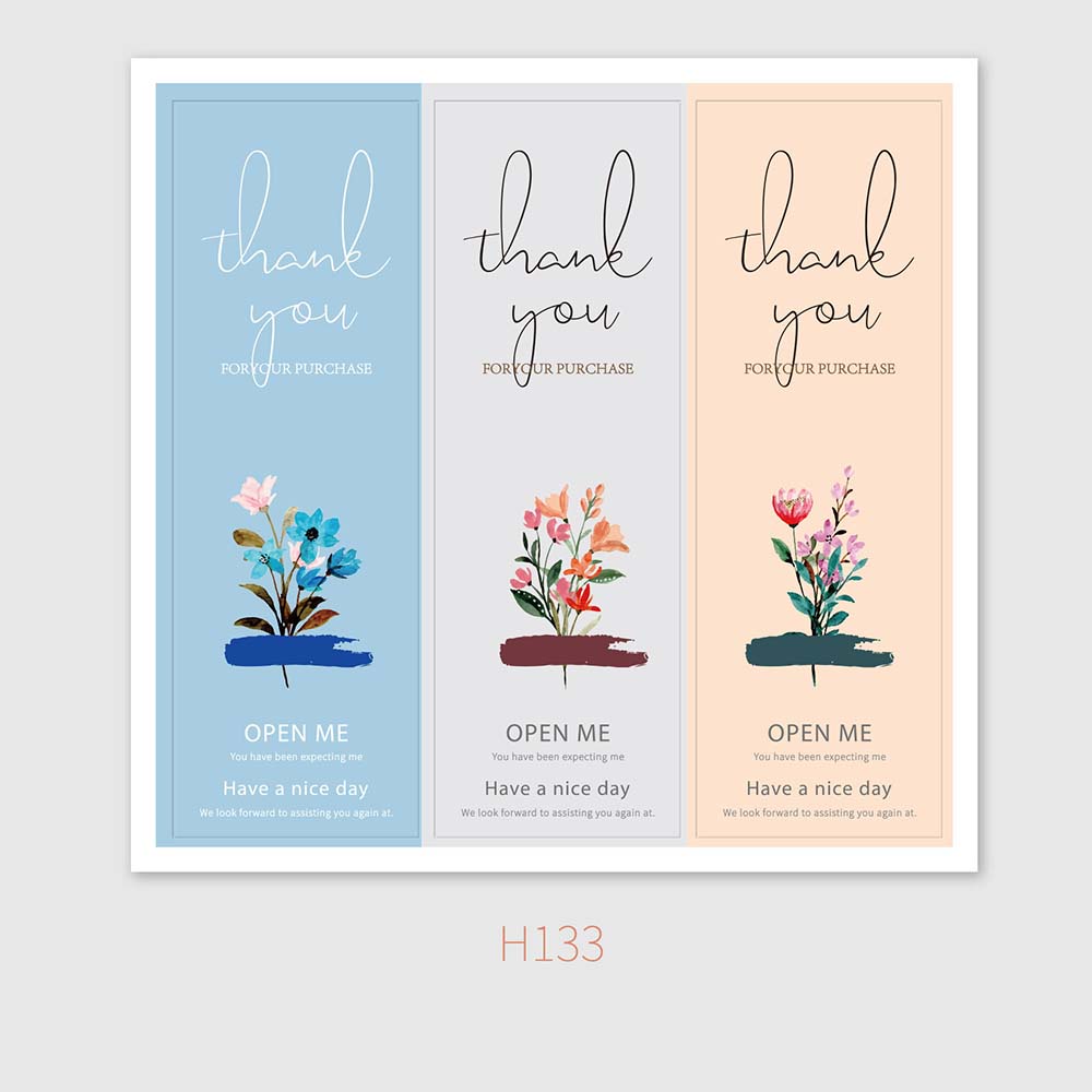 Set 30 Miếng Dán Chữ Thank You Chống Thấm Nước 3*9Cm Trang Trí Túi Xách