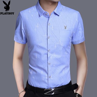 Áo sơ mi tay ngắn không nhăn thời trang cho quý ông tuổi trung niên