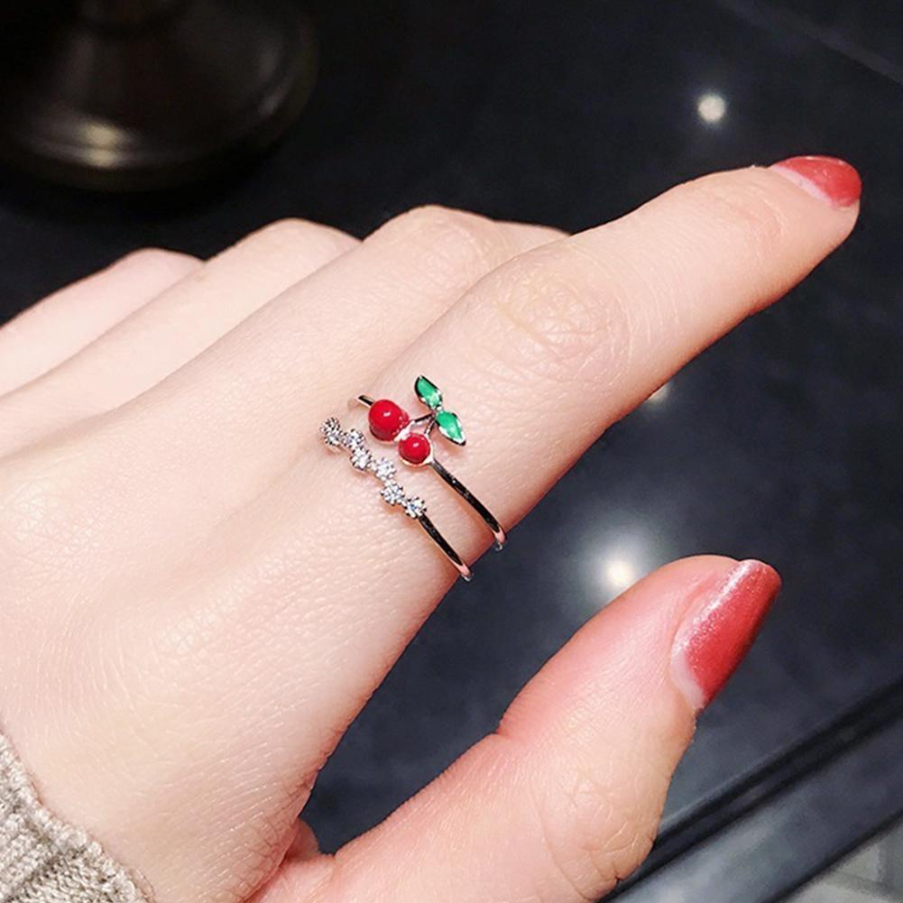 Nhẫn Hở Hình Quả Dâu Tây/Cherry Dễ Thương Thời Trang T8V5